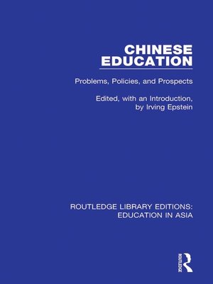 cover image of Chinese Education